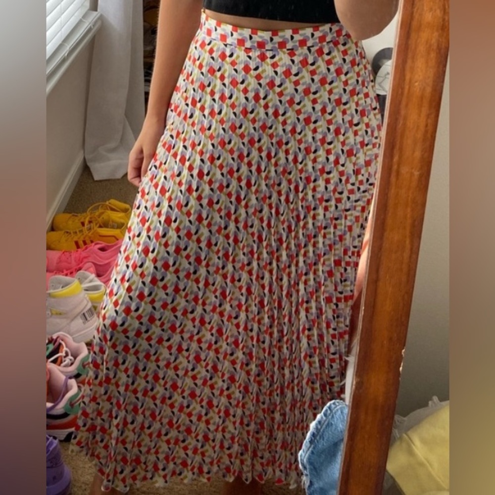 Zara geometric multicolored print skirt Size M